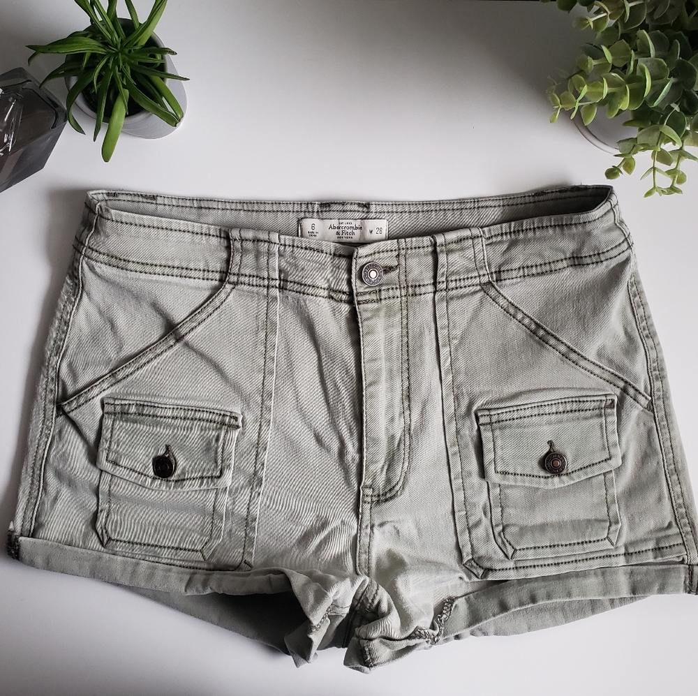 Abercrombie and Fitch High Rise Cargo Shorts